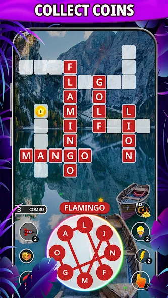 Word connect: word search game [МОД: Все открыто, Дополнительные деньги и Меню MOD] Screenshot 2