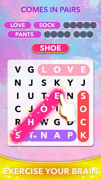Word Heaps Search - Word Games (Ворд Хипс Срч) [МОД: Все открыто, Дополнительные деньги и Меню MOD] Screenshot 4