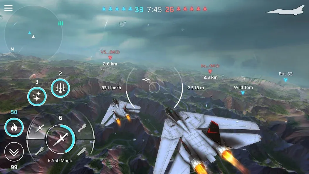 Sky Combat: War Planes Online (Скай Комбат) [МОД: Меню, Бесконечные монеты и Открытые уровни] Screenshot 4