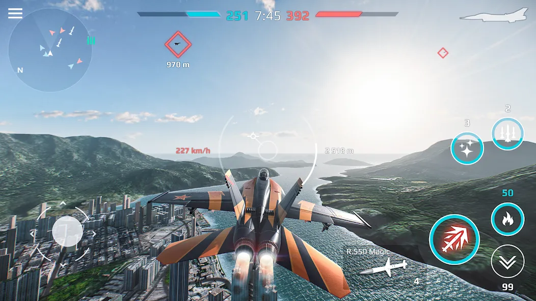 Sky Combat: War Planes Online (Скай Комбат) [МОД: Меню, Бесконечные монеты и Открытые уровни] Screenshot 5