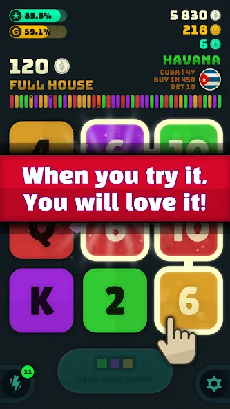 Merge Poker (Мердж Покер) [МОД: Много монет, Открытые уровни и Мега MOD] Screenshot 2