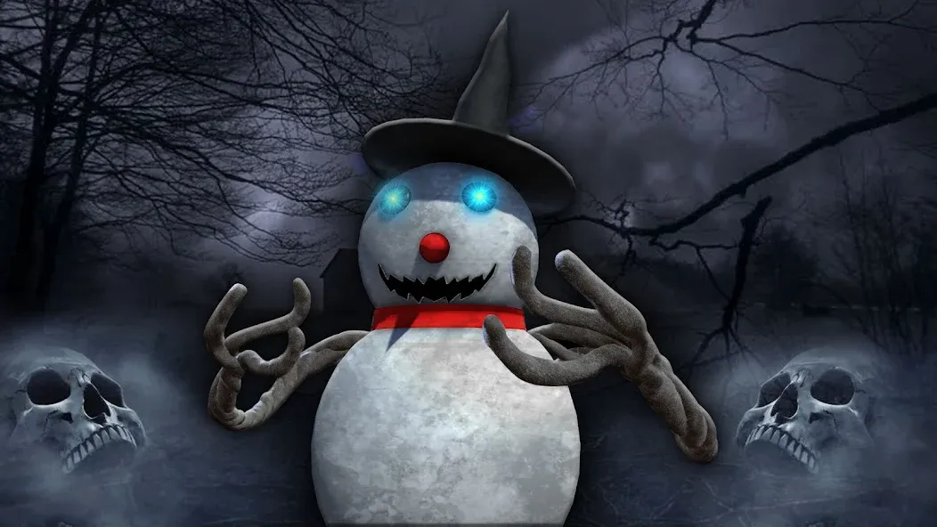Evil Scary Snowman  Games 3d (Ивил Скари Сноумэн Геймс 3д) [МОД: Все открыто, Дополнительные деньги и Меню MOD] Screenshot 1