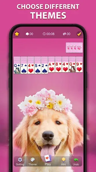 Spider Solitaire Classic [МОД: Много денег, Монет и Все открыто] Screenshot 2