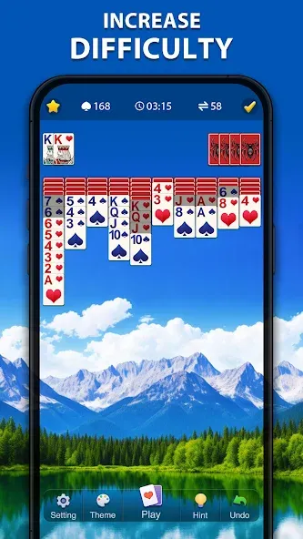 Spider Solitaire Classic [МОД: Много денег, Монет и Все открыто] Screenshot 3