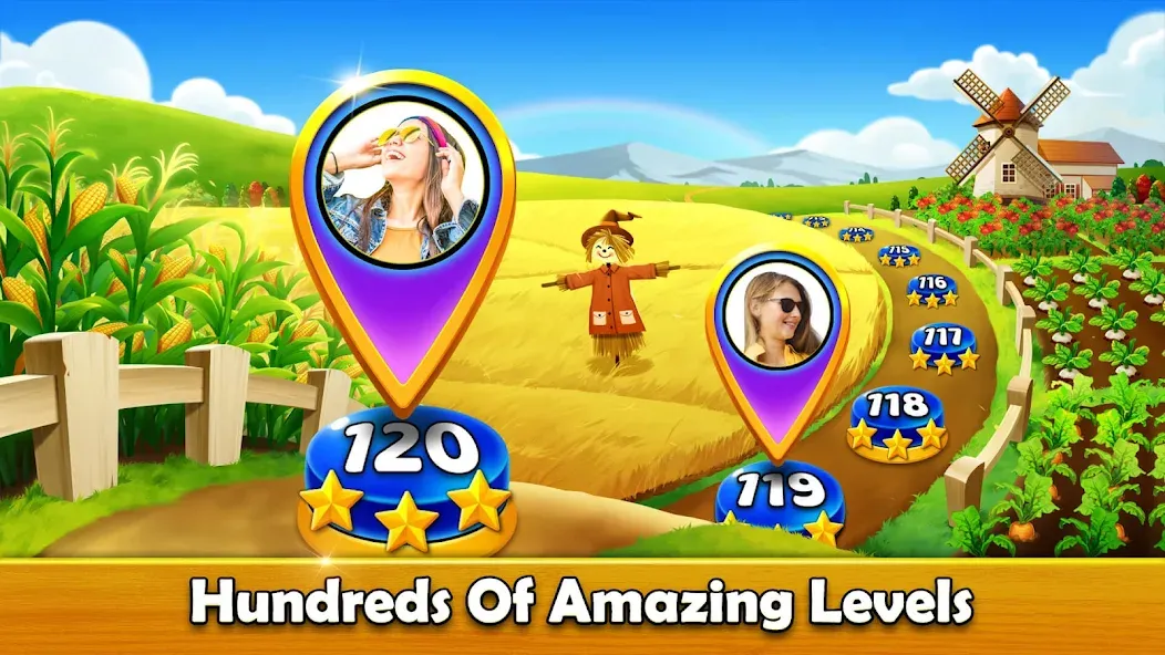 Solitaire Tripeaks - Farm Trip (Фарм Джорни) [МОД: Меню, Бесконечные монеты и Открытые уровни] Screenshot 3