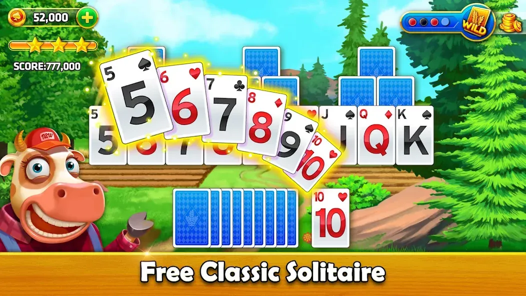 Solitaire Tripeaks - Farm Trip (Фарм Джорни) [МОД: Меню, Бесконечные монеты и Открытые уровни] Screenshot 5