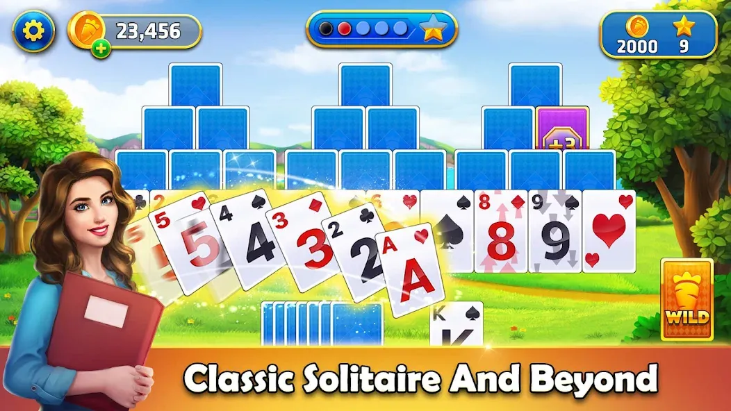 Tripeaks Solitaire - Home Town [МОД: Меню, Бесконечные монеты и Открытые уровни] Screenshot 1