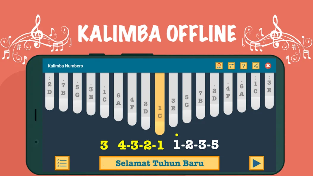 Kalimba App With Songs Numbers (Калимба приложение с песнями и цифрами) [МОД: Меню, Бесконечные монеты и Открытые уровни] Screenshot 3