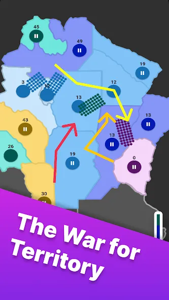 Territory games: tactics war (Тактикс ио) [МОД: Деньги, Монеты и Меню MOD] Screenshot 1