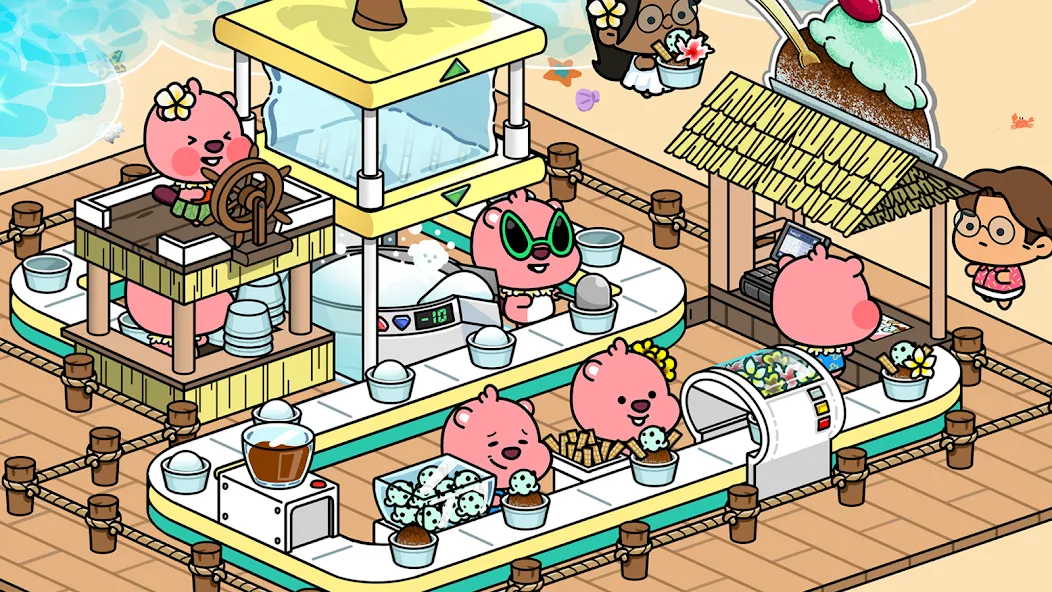 Zanmang Loopy : Idle Tycoon (Занманг Лупи) [МОД: Меню, Бесконечные монеты и Открытые уровни] Screenshot 2