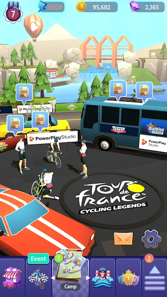 Tour de France Cycling Legends (Циклинг Легенды) [МОД: Много денег, Монет и Все открыто] Screenshot 3