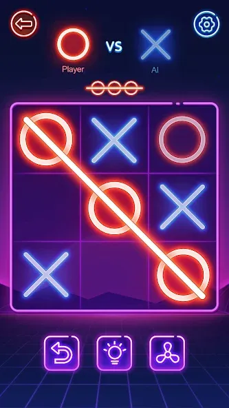 Tic Tac Toe 2 Player: XOXO [МОД: Деньги, Монеты и Меню MOD] Screenshot 1