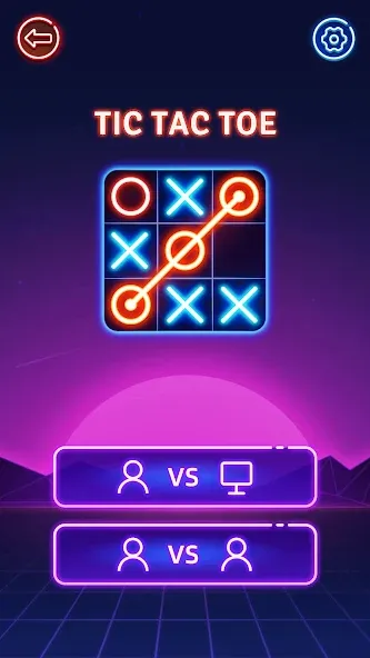 Tic Tac Toe 2 Player: XOXO [МОД: Деньги, Монеты и Меню MOD] Screenshot 3
