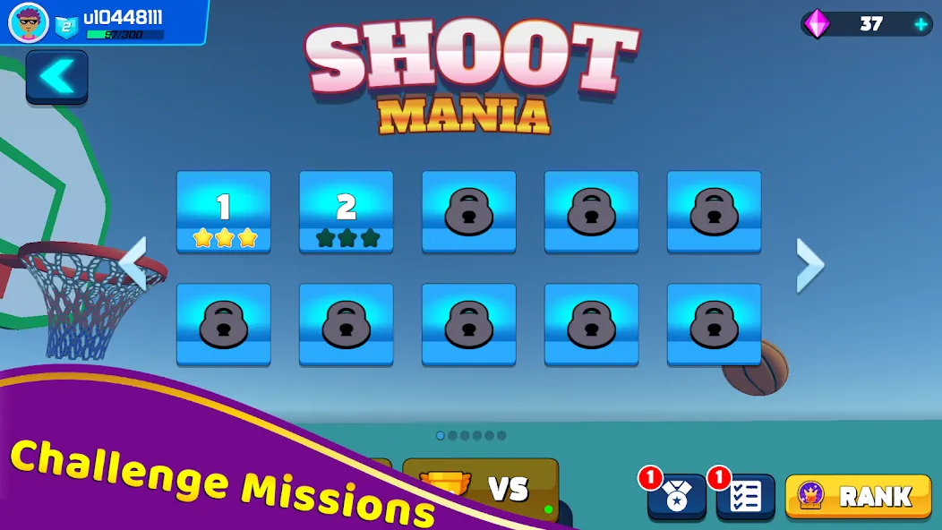 Shoot Challenge Basketball (Шут Челлендж Баскетбол) [МОД: Меню, Бесконечные монеты и Открытые уровни] Screenshot 4