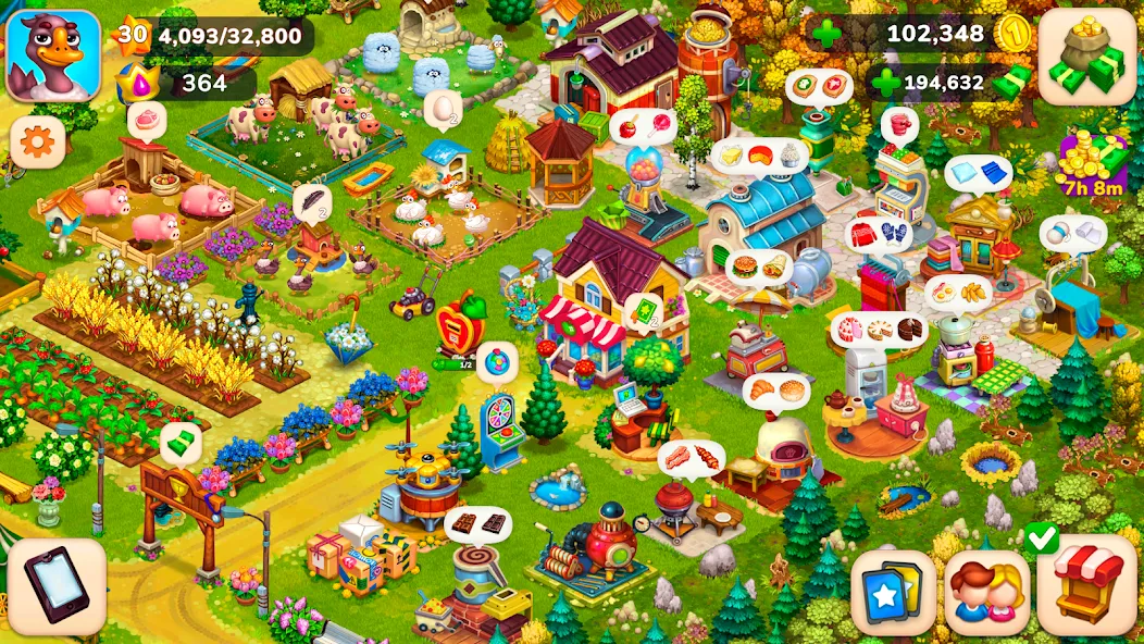Farmington – Farm game (Фармингтон) [МОД: Много денег, Монет и Все открыто] Screenshot 1