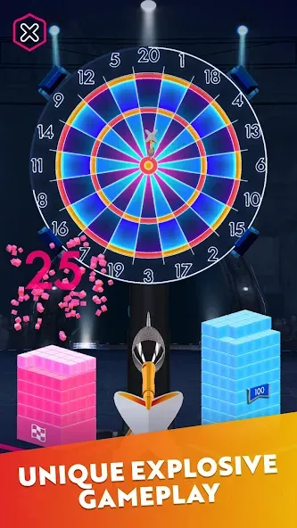 Darts of Fury (Дартс оф Фьюри) [МОД: Много монет, Открытые уровни и Мега MOD] Screenshot 2