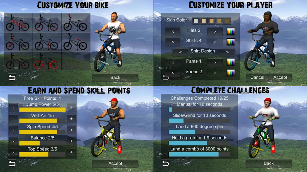 BMX Freestyle Extreme 3D (Фристайл Экстрим 3D) [МОД: Деньги, Монеты и Меню MOD] Screenshot 5