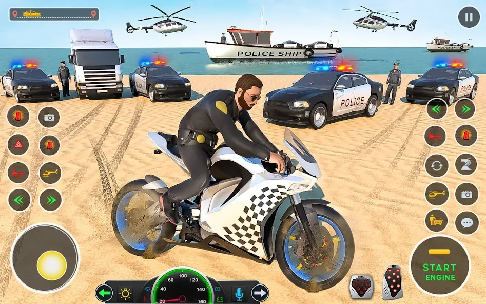Police Car Driving: Car Games (ЮС Полис Кар Транспорт Трак) [МОД: Все открыто, Дополнительные деньги и Меню MOD] Screenshot 2
