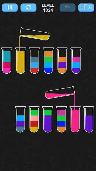 Water Sort Puzzle (Уотер Сорт Пазл) [МОД: Меню, Бесконечные монеты и Открытые уровни] Screenshot 3