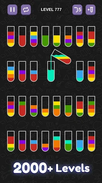 Water Sort Puzzle - Sort Color [МОД: Все открыто, Дополнительные деньги и Меню MOD] Screenshot 2