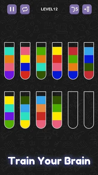 Water Sort Puzzle - Sort Color [МОД: Все открыто, Дополнительные деньги и Меню MOD] Screenshot 4