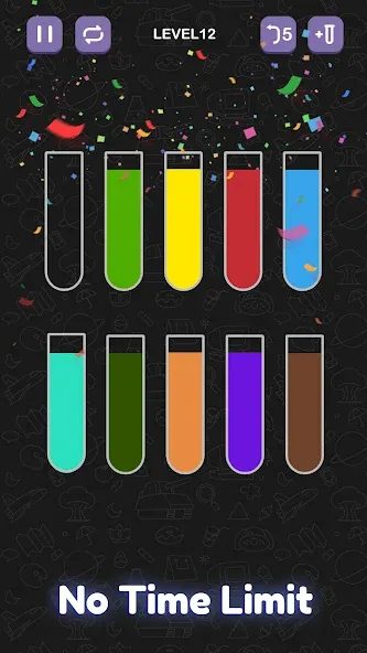 Water Sort Puzzle - Sort Color [МОД: Все открыто, Дополнительные деньги и Меню MOD] Screenshot 5
