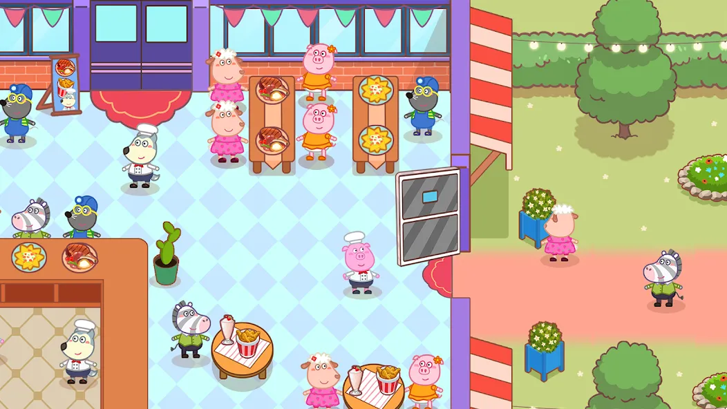 Wolfoo Snack Bar, Restaurant [МОД: Все открыто, Дополнительные деньги и Меню MOD] Screenshot 1