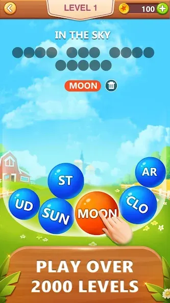 Word Bubble Puzzle - Word Game [МОД: Много монет, Открытые уровни и Мега MOD] Screenshot 1