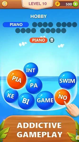 Word Bubble Puzzle - Word Game [МОД: Много монет, Открытые уровни и Мега MOD] Screenshot 2