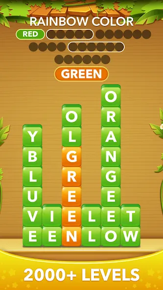 Word Heaps -Connect Stack Word [МОД: Много монет, Открытые уровни и Мега MOD] Screenshot 2