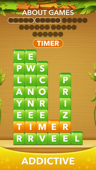 Word Heaps -Connect Stack Word [МОД: Много монет, Открытые уровни и Мега MOD] Screenshot 4