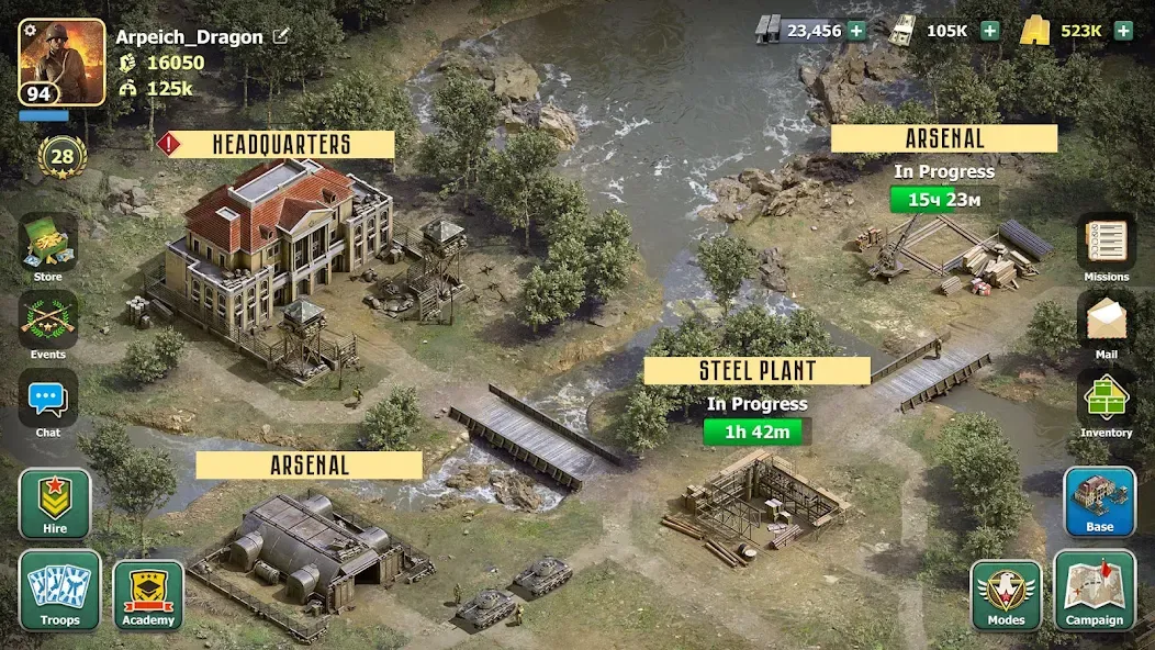Heroes of Wars: WW2 Battles (2 (Хероэс оф Варс) [МОД: Деньги, Монеты и Меню MOD] Screenshot 5