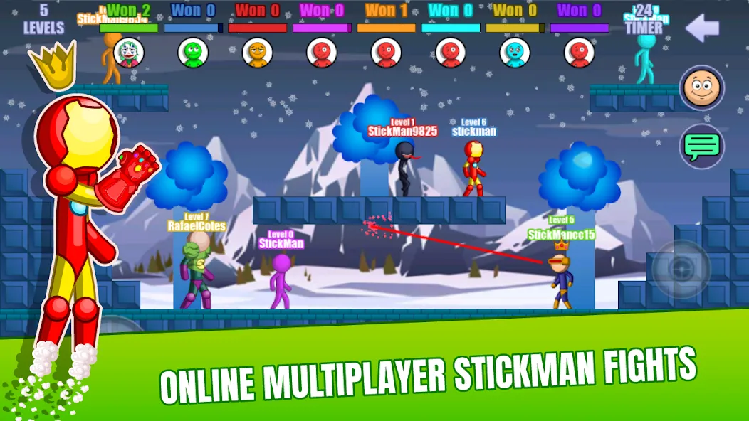 Download Stick Fight Online [MOD Unlimited coins] latest version 1.5.1 for Android
