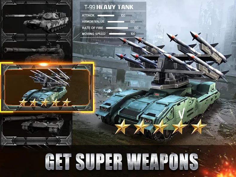Download Tank Strike - battle online [MOD Unlimited coins] latest version 2.7.6 for Android