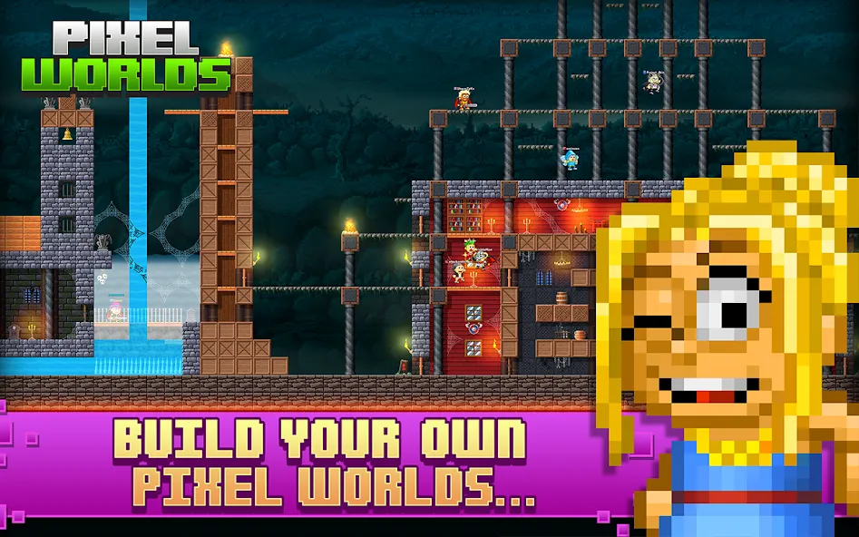 Download Pixel Worlds: MMO Sandbox [MOD MegaMod] latest version 2.5.9 for Android