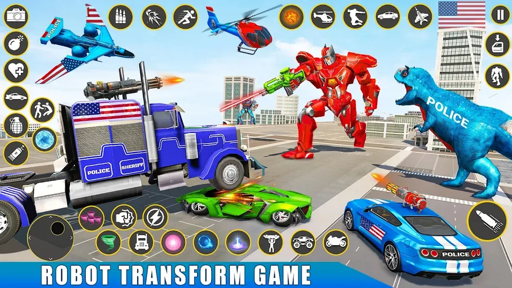 Download Police Truck Robot Car Game 3D [MOD Menu] latest version 1.4.8 for Android