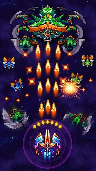 Download Galaxiga Arcade Shooting Game [MOD Unlimited coins] latest version 0.3.9 for Android