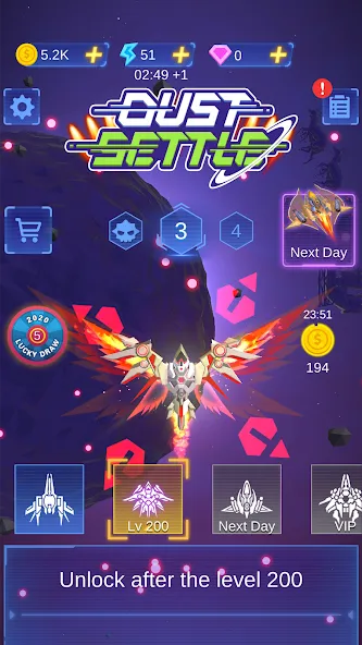 Download Dust Settle 3D - Galaxy Attack [MOD MegaMod] latest version 2.8.4 for Android