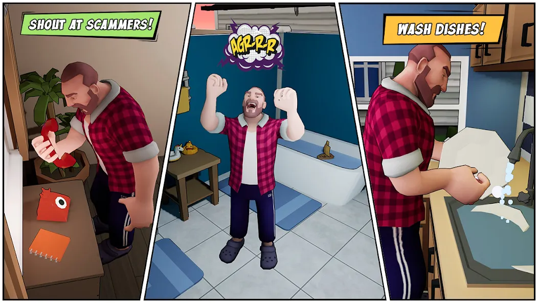 Download Angry Dad: Arcade Simulator [MOD Unlimited money] latest version 0.4.5 for Android