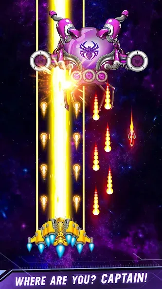 Download Space shooter - Galaxy attack [MOD Unlimited coins] latest version 0.8.2 for Android