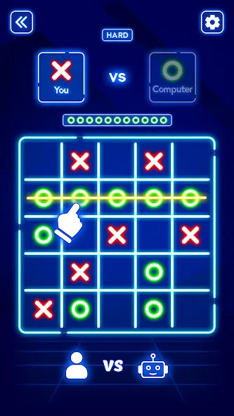 Download Tic Tac Toe Glow - Xs and Os [MOD Unlimited money] latest version 1.6.2 for Android