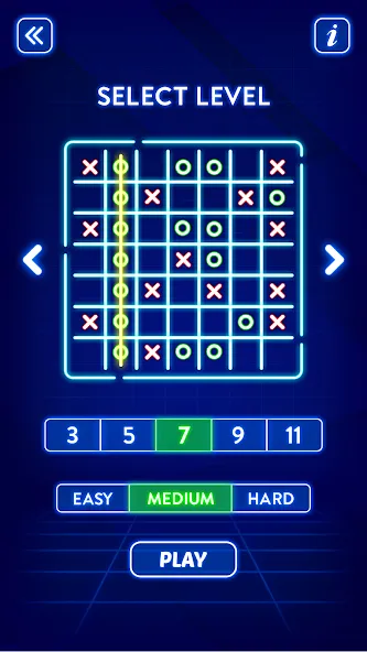 Download Tic Tac Toe Glow - Xs and Os [MOD Unlimited money] latest version 1.6.2 for Android