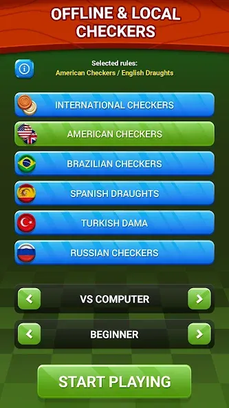 Download Checkers - Online & Offline [MOD MegaMod] latest version 2.8.1 for Android