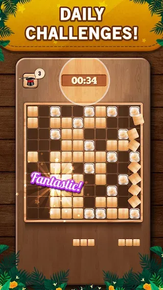 Download Wooden 100 Block Puzzle Game [MOD Unlimited coins] latest version 1.3.2 for Android