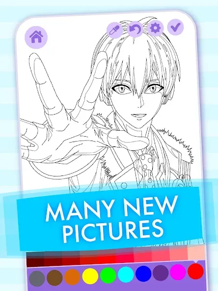Download Kawaii Anime Boy Coloring Book [MOD Unlocked] latest version 1.4.4 for Android