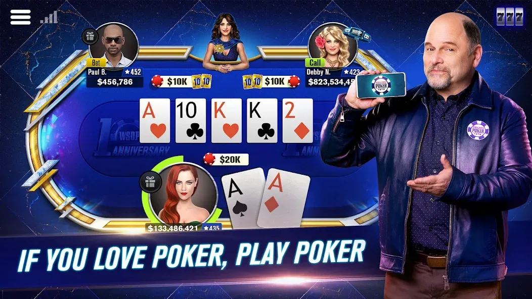 Download WSOP Poker: Texas Holdem Game [MOD Unlocked] latest version 2.8.3 for Android