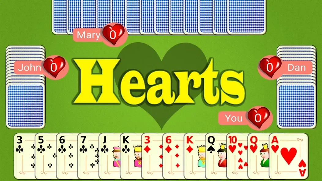 Download Hearts Mobile [MOD MegaMod] latest version 1.1.8 for Android