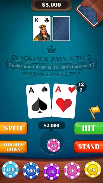 Download Blackjack 21: casino card game [MOD MegaMod] latest version 0.6.1 for Android