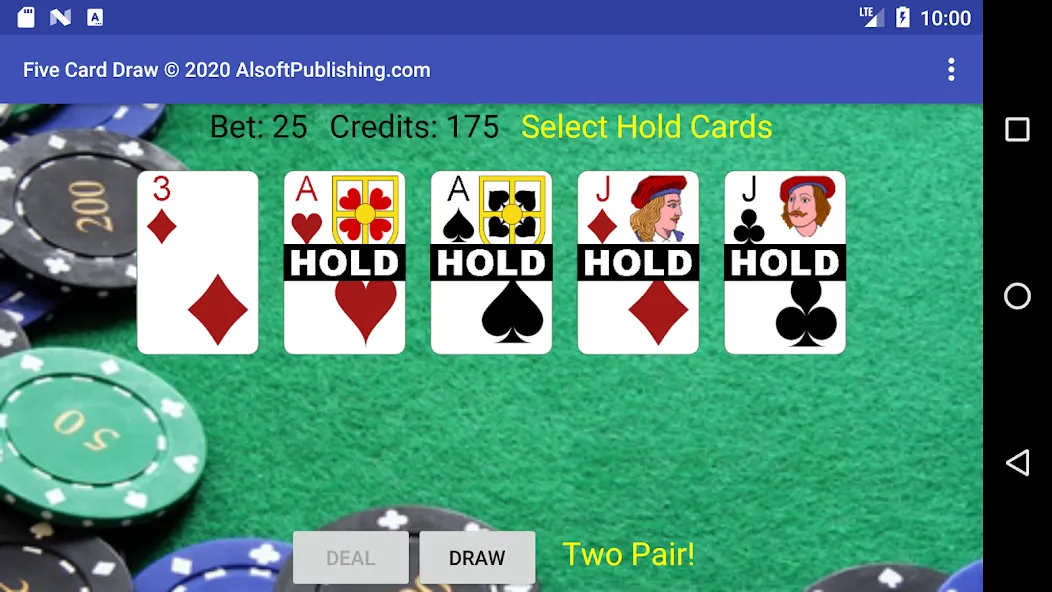 Download Five Card Draw Poker [MOD Unlimited money] latest version 2.6.6 for Android