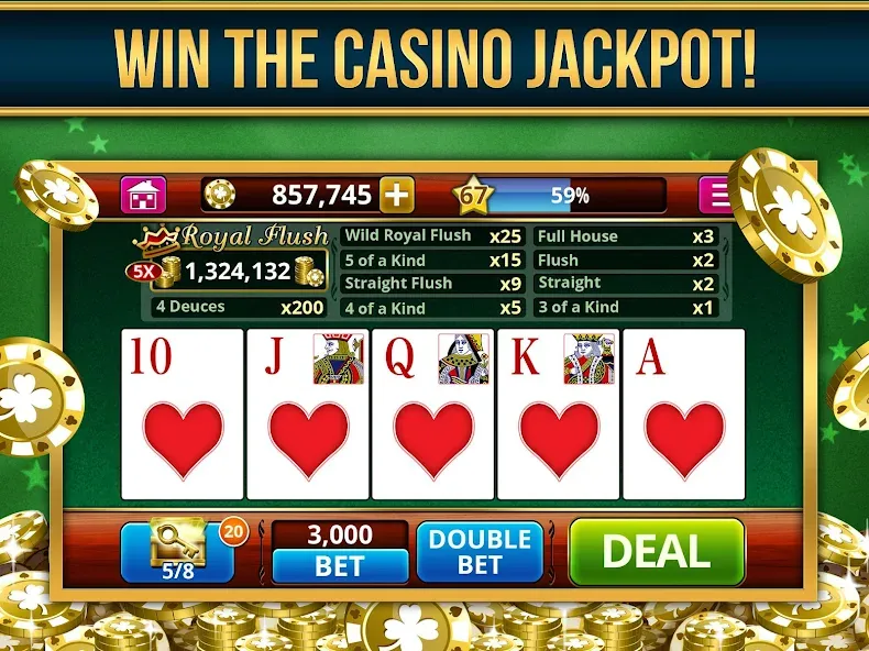 Download Video Poker Play Poker Offline [MOD Unlimited money] latest version 0.6.5 for Android